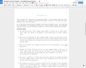 free to download retainers contract template google docs