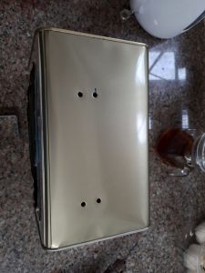 Metal Cookie tin DIY Project for a TV Box - 13