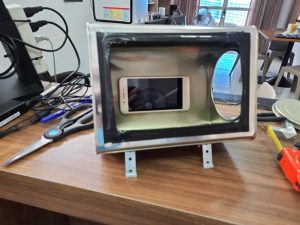 Metal Cookie tin DIY Project for a TV Box - 28