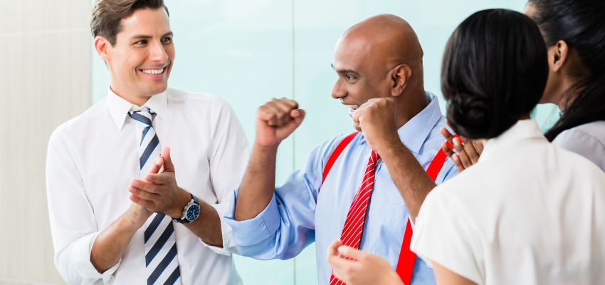 Successful brands celebrate the success of their products and services. They acknowledge the power of their brands by acknowledging their own successes. Office People Celebrating a Successful Brand Success