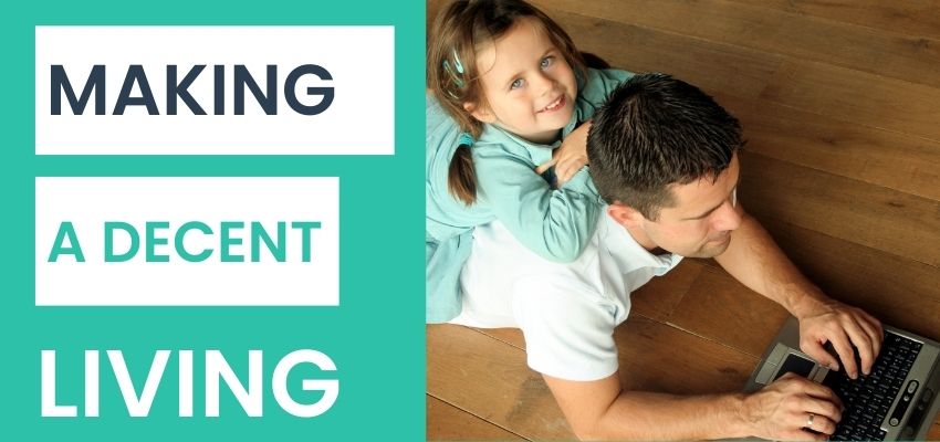 Freelancing: Dad working on PC