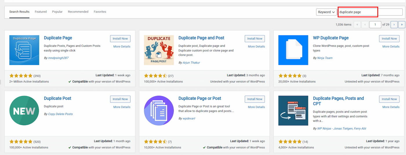 Wordpress how to duplicate a page