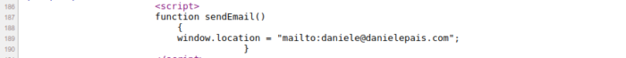 On line 189 Replace our email address with yours see image below